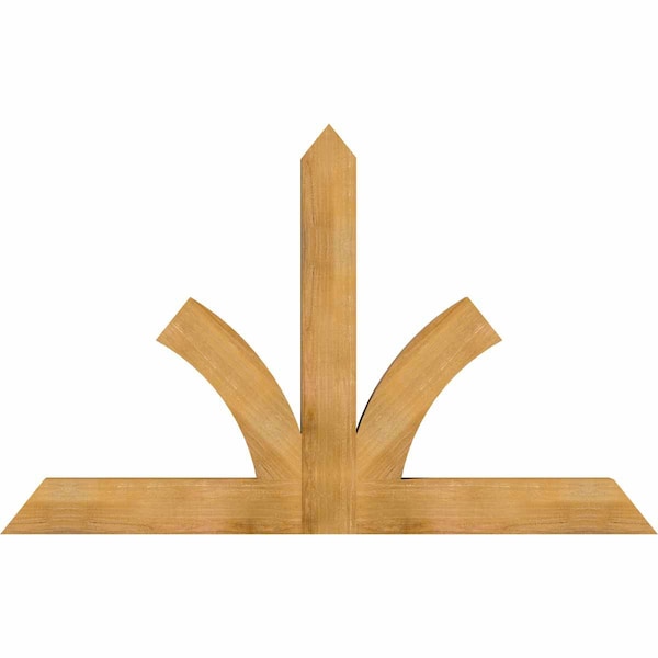 Ekena Millwork Richland Rough Sawn Timber Gable Bracket, Western Red Cedar, 72"W x 45"H x 4"D x 6"F, 15/12 Pitch GBW072X45X0406RIC00RWR - main